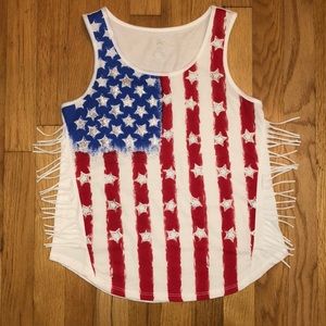 American Flag 🇺🇸 tank top girls size 10/12
